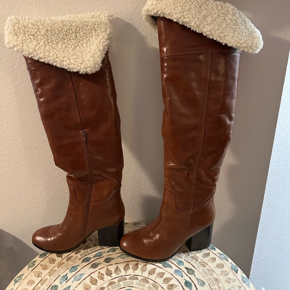 Jeffrey Campbell Brown Over the Knee Boots